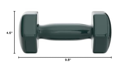 Basics Vinyl Coated Dumbbell Hand Weights, 15 Pounds, Pair, Teal