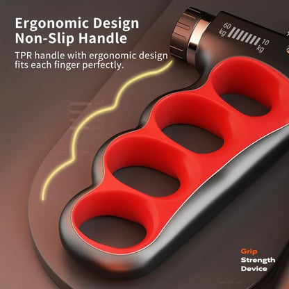 Hiyoga Grip Strength Trainer, Hand Grip Strengthener with Adjustable Resistance 11-220Lbs(5-100KG), Automatic Counter, Ergonomic Design