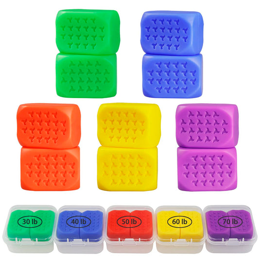 Jawline Shaper Jaw Exerciser Jaw Trainer for Men and Women Facial Fitness Tool 5 Resistance Levels (10Pcs）