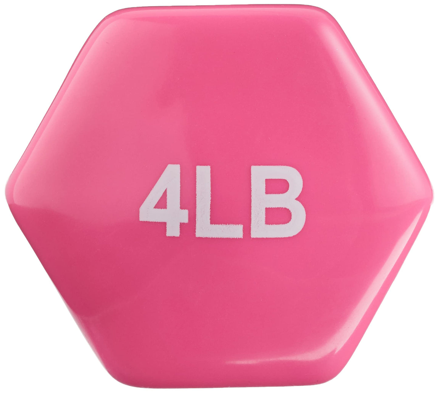 Basics Vinyl Coated Dumbbell Hand Weights, 4 Pounds, Pair, Pink