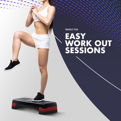 KAYMAN Exercise Steps – Fitness Stepper for Home & Gym, Suited for Aerobics, Cardio, Weights, Yoga, DVD Workout