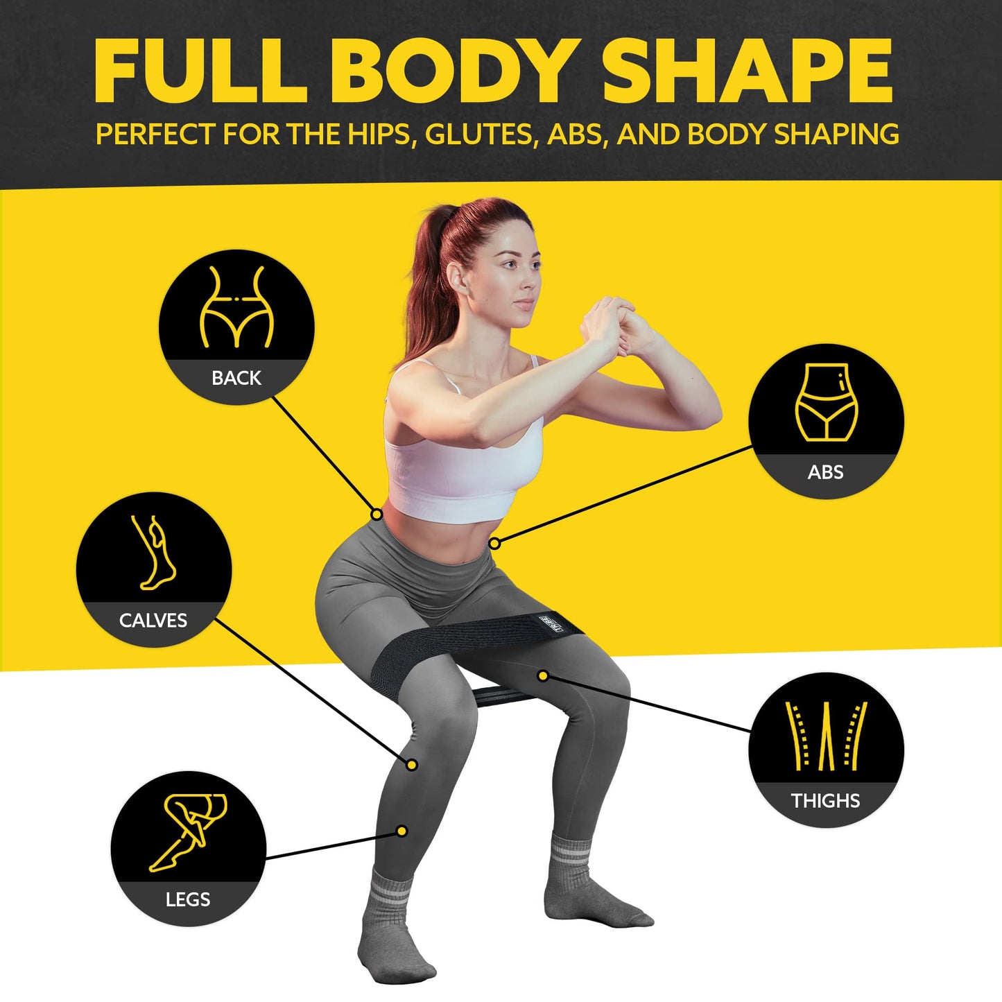 Tribe Lifting Fabric Resistance Bands for Exercise - Hip Bands for Working Out Legs, Glutes, Knees and Thighs for Men and Women