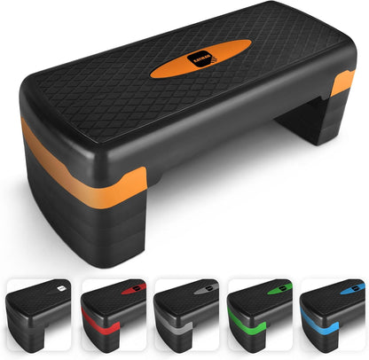 KAYMAN Exercise Steps – Fitness Stepper for Home & Gym, Suited for Aerobics, Cardio, Weights, Yoga, DVD Workout
