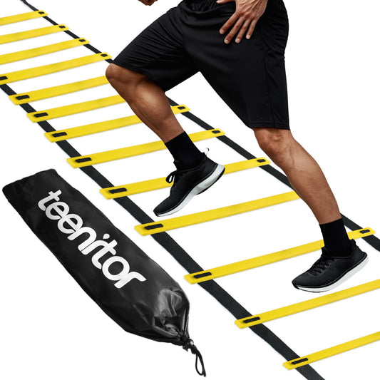 Teenitor 13 Rung Agility Ladder Speed Ladder Training Ladder for Soccer, Speed, Football Fitness Feet Training Carry Bag Agility Training Equipment