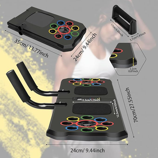 Push Up Board with Automatic Count, 24 in 1 Press Up Board Exercise Equipment for Home Use