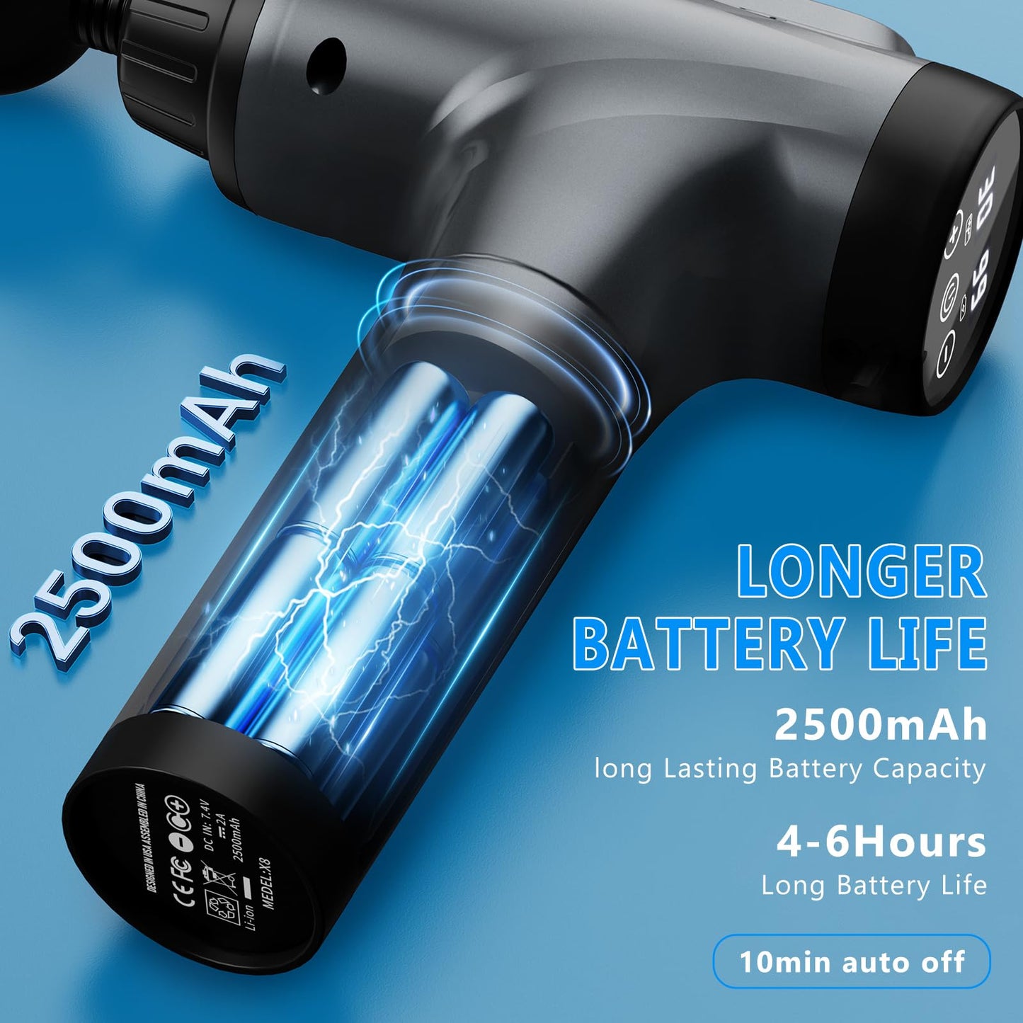 Massage Gun, Muscle Massage Gun for Athletes Handheld Electric Deep Tissue Back Massager