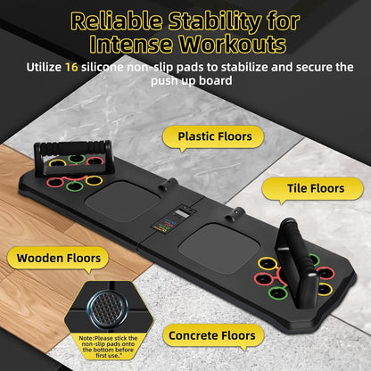 Push Up Board with Automatic Count, 24 in 1 Press Up Board Exercise Equipment for Home Use