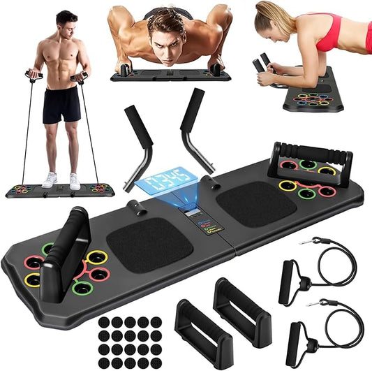 Push Up Board with Automatic Count, 24 in 1 Press Up Board Exercise Equipment for Home Use