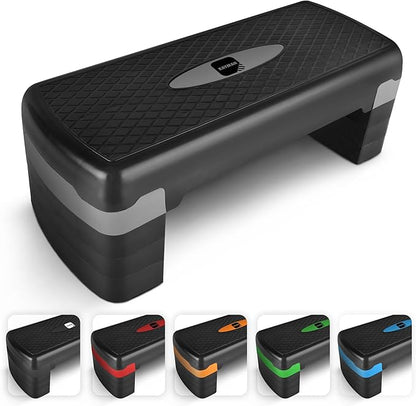KAYMAN Exercise Steps – Fitness Stepper for Home & Gym, Suited for Aerobics, Cardio, Weights, Yoga, DVD Workout