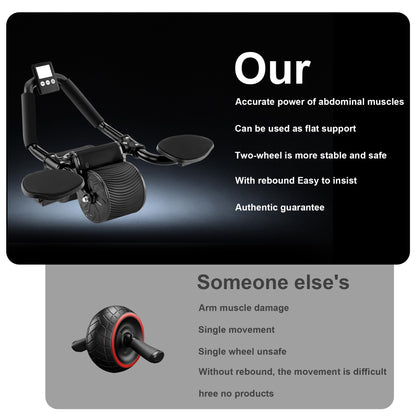 Pafal Elbow Support Automatic Rebound Abdominal Wheel,Ab Roller for Abdominal Exercise Machine