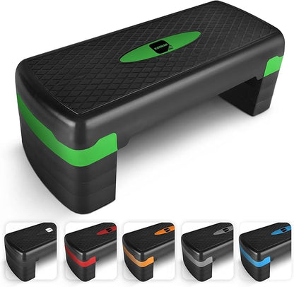 KAYMAN Exercise Steps – Fitness Stepper for Home & Gym, Suited for Aerobics, Cardio, Weights, Yoga, DVD Workout