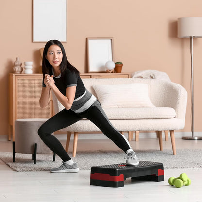 KAYMAN Exercise Steps – Fitness Stepper for Home & Gym, Suited for Aerobics, Cardio, Weights, Yoga, DVD Workout