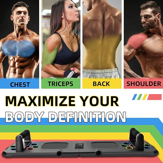 Push Up Board with Automatic Count, 24 in 1 Press Up Board Exercise Equipment for Home Use