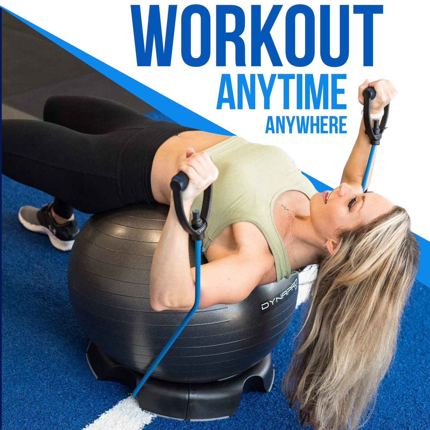 DynaPro - Exercise Resistance Bands, Adjustable Resistance Bands with D-Handles, Fitness Tubes Alternative