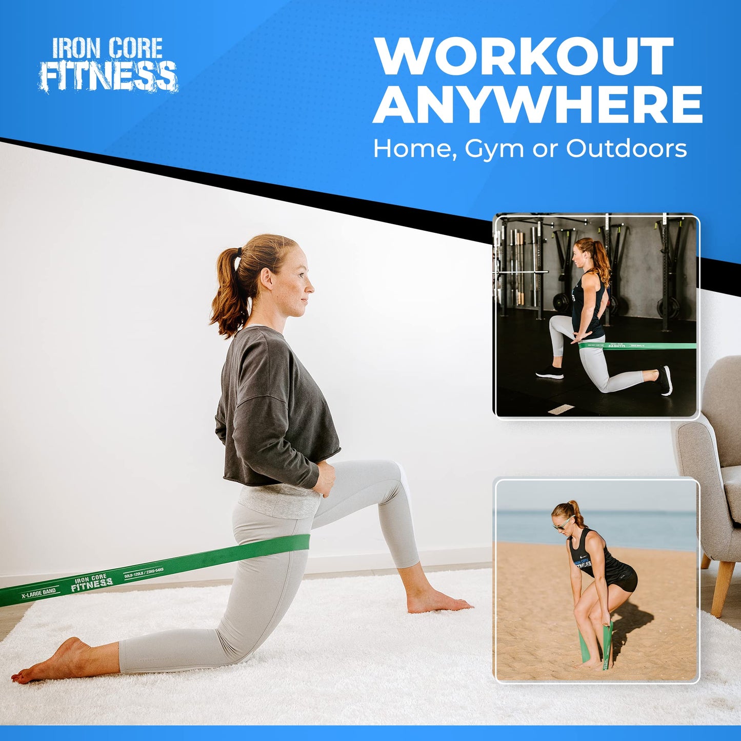 Pull Up Assistance Bands for Men and Women – 50-120 lb Heavy Duty Resistance Band for Assited Pull Ups