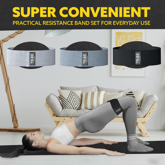Tribe Lifting Fabric Resistance Bands for Exercise - Hip Bands for Working Out Legs, Glutes, Knees and Thighs for Men and Women