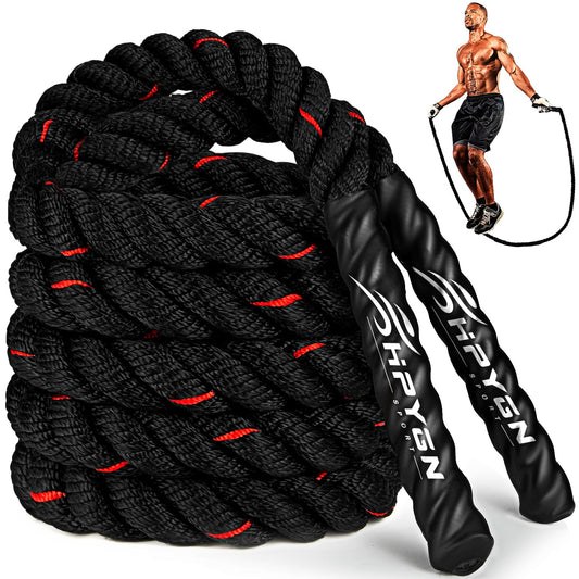 HPYGN Weighted Heavy Skipping/Jump Rope 9.2ft 2.8LB for fitness, Exercise