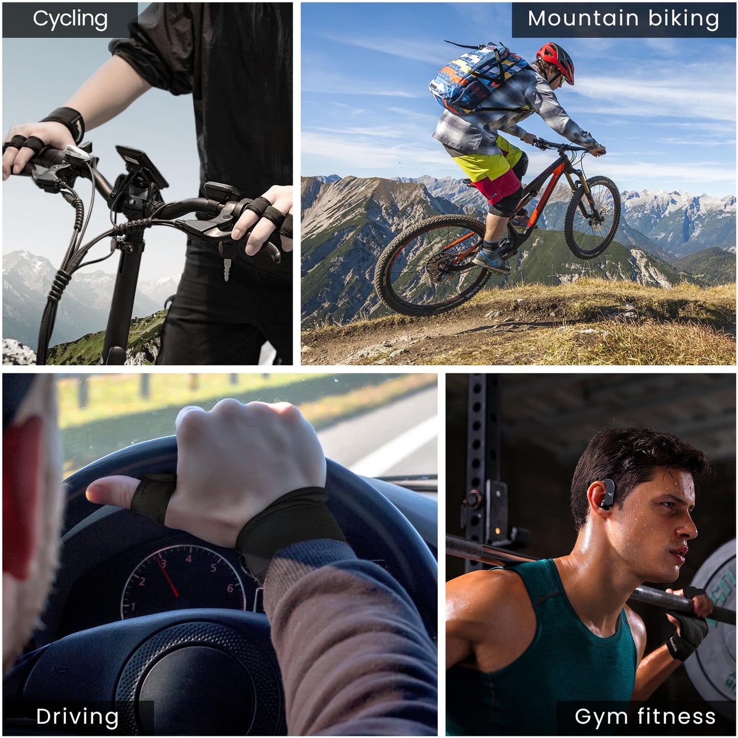 Romatlink Workout Gloves for Men and Women, Sport Gloves with Adjustable Wrist Wraps
