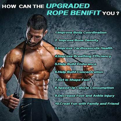 Skipping Rope - Jumping Rope Adjustable For Men Women Kids